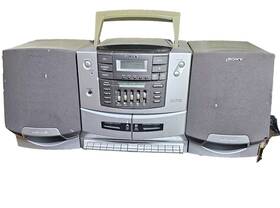 Cfd-zw705 Sony Cfd-705 Stereo System Boombox Cd/dual Cass/am/fm Radio/eq Mega Working