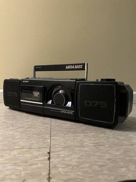 Cfd-d75 Sony Cassette Cd Mega Bass Am/fm Player For Parts Or Repair Untested