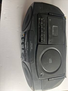 Cfd-s22silver Sony Cfd-v20cd/radio/cassette Boombox. Tested Battery Only 1997 With Mega Bass