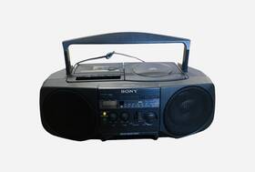 Cfd-v35bk Sony Vintage Cfd-v35 Cd/radio/cassette Boombox Retro Black Electronics Disc Tape