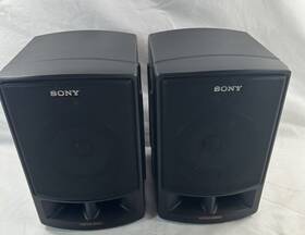 Cfd-z120 Sony Pair Of Mega Bass Black Speakers Only Tested And Work Fine