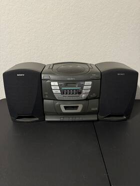 Cfd-z135 Sony Vintage 1998 Boombox Radio Cd Cassette Tape Mega Bass Read Descr