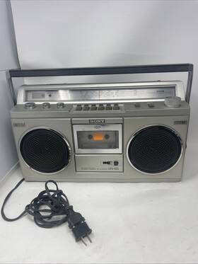Cfs-45s Sony Vtg Am/fm/sw1/sw2 Stereo Cassette Radio Recorder Boombox Works Rare