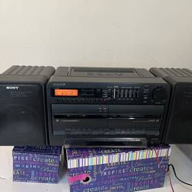 Cfs-730 Sony Radio/cassette Vintage Mega Bass Am/fm Cd/tv Line In-tested& Works