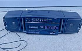 Cfs-d560 Sony Boombox Super Woofer Am/fm Cassette Player Tested Works