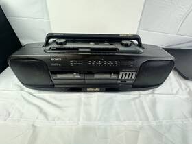 Cfs-dw34l Sony Cfs-dw34 Dual Cassette Deck Mega Bass Boom Box Tested
