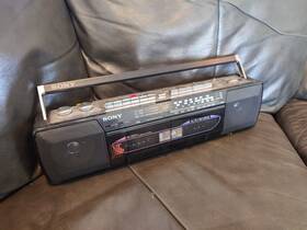 Cfs-ew50 Sony Rare Double Cassette Auto Reverse Fm Lw Am Sw Boombox W Line In