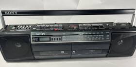 Cfs-w401s Sony Boombox Am/fm Sw1 Sw2 Dual Cassette 5-band Eq Auto Reverse Works