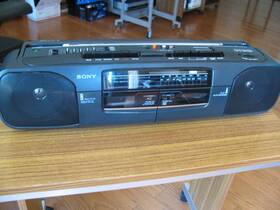 Cfs-w402 Sony Am/fm Stereo Radio/dual Cassette Deck Recorder Player Works Great
