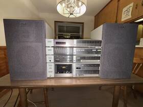 Sony Ta-yx5f Silver Faced Mini Component System St-yx7/seq-5/ta-yx5f/tc-yx7/ss-x170