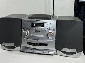 Zfd-cw755 Sony Cd Player Dual Cassette Radio Boom Box Detachable Speakers Works
