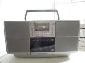 Zs-d50 Sony Radio / Cassette Tape Vertical Loading Cd Player Boombox - As Is