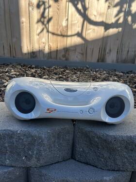 Zs-kn30 Sony Tested And Working-sony White Boombox Am/fm Radio Cd Player