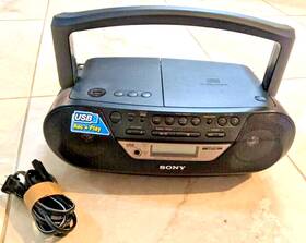 Zs-rs09cp Sony Zsrs09cp Usb Record And Play Cd Boombox Am/fm Audio System-rare Item