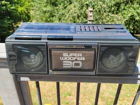 Wkc-9641 Sound Lab Vintage Digital Boombox Model Super Woofer 3d. For Parts