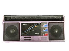 2323av Soundesign Vintage Purple Soudesign Radio Stereo Untested Two Band Am/fm Receiver