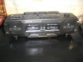 4750blk Soundesign Vintage Exb Am Fm Stereo Dual Cassette Boombox