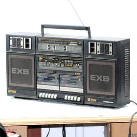 4789blk Soundesign Boombox Model 4789 Blk Rare 1980s Radio Ghetto Blaster Tested