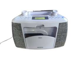 24449352 Spectra Merchandising International Inc Jensen Cd-565 Bluetooth Cd/radio Player White/gray Works Great Condition