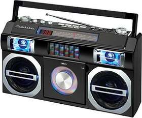 Sb2149b Spectra Merchandising Master Blaster Bluetooth Boombox With 3 Way Power Am/fm Radio Usb