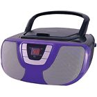 Srcd1025purple Sylvania Portable Cd Player Boom Box With Radio 058465803308
