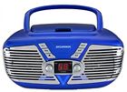 Srcd211-blue Sylvania Blue Portable Cd Boombox Radio Led Display 0058465804862