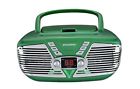 Srcd211-green Sylvania Portable Cd Boombox With Radio Retro Green 058465804879