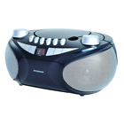 Srcd286-silverblk Sylvania Portable Cassette Cd Radio Boombox 4058737798482