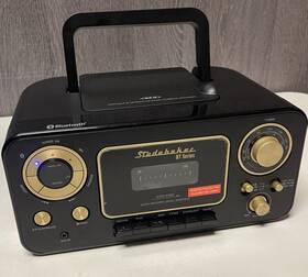 Sb2135btbg Studebaker Bluetooth Portable Cd Player Am/fm Radio Cassette Gold