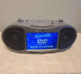 Sc-186d Supersonic Dvd Player Boombox Combo Cd 7 Inch Tft Color Led Fm Portable Tv