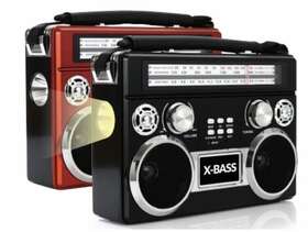 Sc1097btred Supersonic Loud Portable Boom Box With Am/fm /sw Radio And Bluetooth Speaker