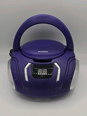 B00q6vfe2g Sylvania Retro Portable Cd Boombox With Am/fm Radio Auxiliary - Purple