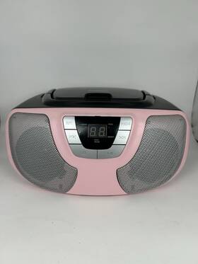 Srcd243-b Sylvania Portable Cd Boombox Pink Am/fm Radio Tested And Working