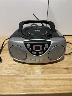 Sylvania Srcd243m-black-pl-2 Portable Cd Player With Am/fm Radio Boombox Led Displayblack