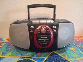 Srcd346 Sylvania Portable Cd/radio/cassette Player/recorder Excellent Works A