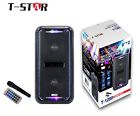 T-1280 Dual Portable Speaker Karaoke Bluetooth Dj Pa Led 0763163765239
