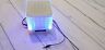 T-2086a Unbranded Bluetooth Speaker Frosted White Cube Used Aux Cord Micro