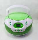Tau105-ngrn Tyler Portable Neon Green Stereo Cd Player With 0712131667839