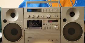 Sa-co7 Technics Portable Cassette Am / Fm Stereo Boombox With Phono Input