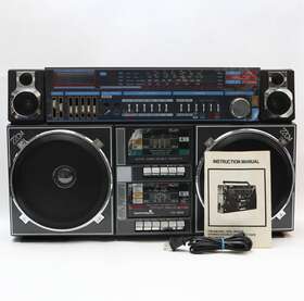 Td-999 Technidyne Vintage Dual Cassette Am Fm Jumbo Boombox Ghettoblaster