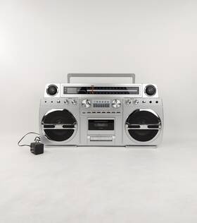 Techplay 352937870189 Monster Boom Box Ghetto Blaster Retro 1980s Style Cd Am Fm Bluetooth