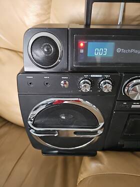 Techplay 352937870226 Monster B Bluetooth Boom Box Cd Cassette Am/fm Retro 80s Ghetto Blaster