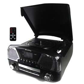 Techplay 850001008495 3 Speed Bluetooth Turntable In Black