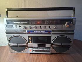 Dr-02 Toshiba Dr02 Bombeat Vintage 80s Boombox Auto Reverse Cassette Player Untested