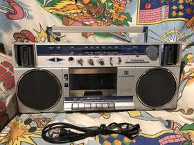 Rt-140s Toshiba Vtg Boombox Cassette Player Need Belt Rest Works Made In Japan