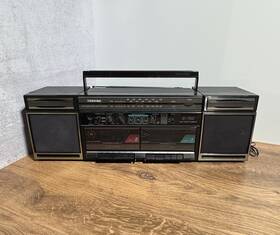 Rt-7037 Toshiba Vintage Rare 1990 S Boombox Ghetto Blaster Cassette Fm/sw/lw/mw
