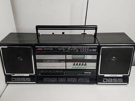 Rt-7057 Toshiba Rare Retro Stereo Radio Cassette Recorder Boombox Read Tested