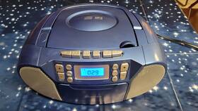 Ty-cky39 Toshiba Cd/tape/radio Mp3 Boom Box - Blue- Works