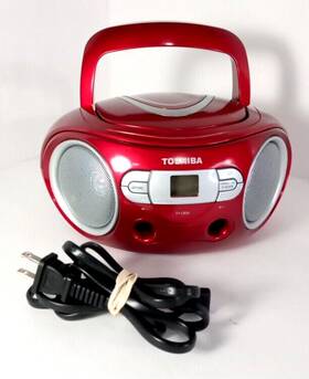 Ty-cr59 Toshiba Boombox Cd Player Am/fm Radio Red Tested Works