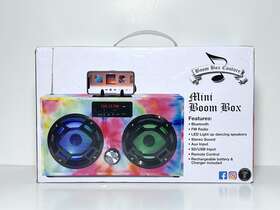 We-bb-td1 Trend Tech 850030392046 Mini Boom Box Couture Tye Dye Bluetooth Speaker Usb Lights